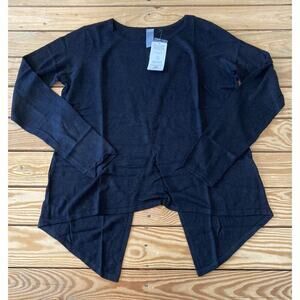NWT Zuda Split Back Sweater Size Small Women’s Black Pullover